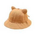 thumbnail image 7 of Mightlink Kawaii Cute Cat Ears Solid Color Women Fisherman Hat Folding Outdoor Bucket Cap, 7 of 7
