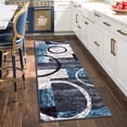 thumbnail image 3 of MJIAexp 2'x6' Abstract Kitchen Runner Rug,Indoor Boho Machine Washable Hallway Runner Rug Non-Slip Entryway Runner Laundry Rug Throw Carpet for Living Room Dining Room Hallway Kitchen Light Blue, 3 of 7