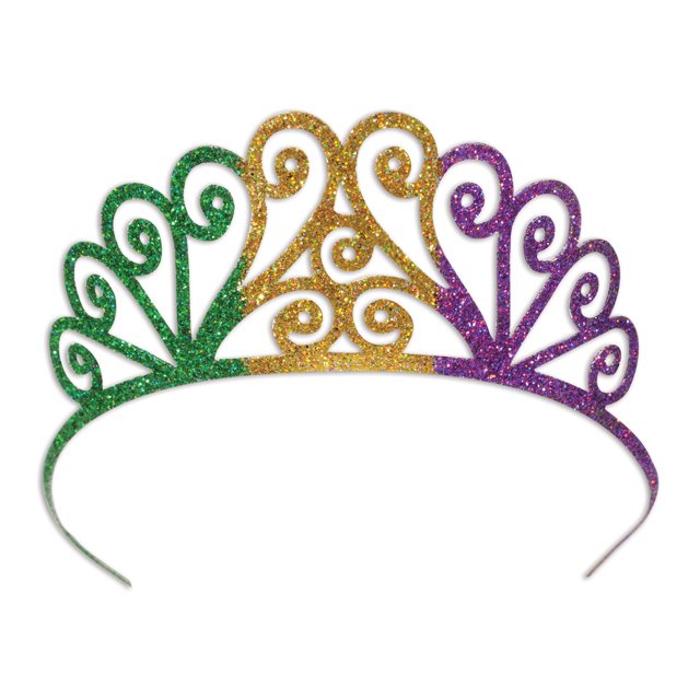 Tiara de Metal Brillante The Beistle Company Mardi Gras Paquete de 6