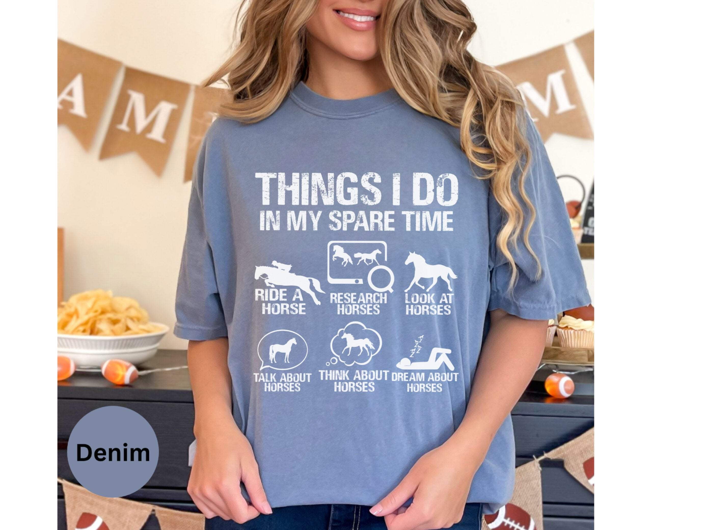 Horse Lover Shirt, Things I Do In My Spare Time T-Shirt, Equestrian Gift, Horse Riding Tee, Research Horses, Funny Horse Shirt