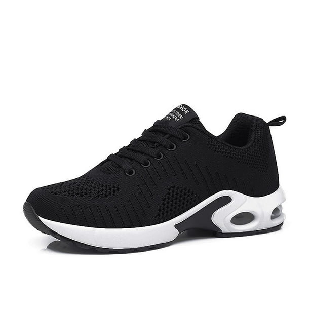 Mujeres corriendo zapatillas zapatillas transpirables cómodas absorción de golpes tenis zapatos de tenis deslizamiento ocio gimnasio calzado ligero caminar negro Monstrate AP003947-01