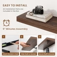 thumbnail image 7 of Floating Shelves for Wall Wall Mounted Wood Floating Shelf with Invisible Brackets for Living Room Bathroom Bedroom Kitchen Storage and Decor 36 Inch Set of 2 Walnut, 7 of 7