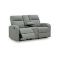thumbnail image 3 of Signature Design by Ashley Carrigan Lane Gray Reclining Loveseat with Console, 3 of 8