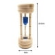 thumbnail image 5 of Reloj de arena de madera de 3 minutos, reloj de arena para cepillarse los dientes, juguetes para niños (azul), 5 of 6