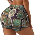 thumbnail image 2 of Kdxio Cactus Garden Print Workout Shorts for Women Seamless Soft Smooth Gym Yoga Scrunch Active Shorts, 2 of 5