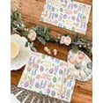 thumbnail image 3 of Easter Placemats Set of 4, Easter Eggs Placemat for Dining Table Decorations, Colorful Eggs Spring Flowers Place Mats, Spring Table Mats for Kitchen Dinner Seasonal Holiday Party Decor, 3 of 5