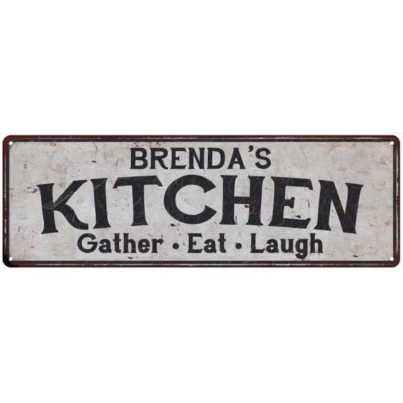 BRENDA's Kitchen Gift Rustic Chic Decor Gift 6x18 Sign 206180051412