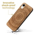 thumbnail image 3 of Case Yard Wooden Case Outside Soft TPU Silicone, Slim Fit Shockproof Wood Protective Phone Cover for Girls Boys Men and Women, Supports Wireless Charging Mandala 2 Design case for iPhone-XR, 3 of 7