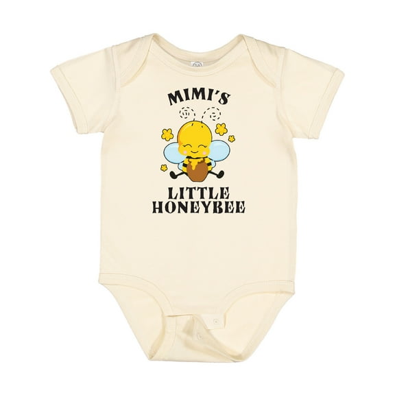 Inktastic Cute Bee Mimi's Little Honeybee with Stars Boys or Girls Baby Bodysuit