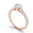 thumbnail image 3 of 3/4 Carat T.W. Diamond Half Bezel 14kt Rose Gold Classic Engagement Ring, 3 of 5