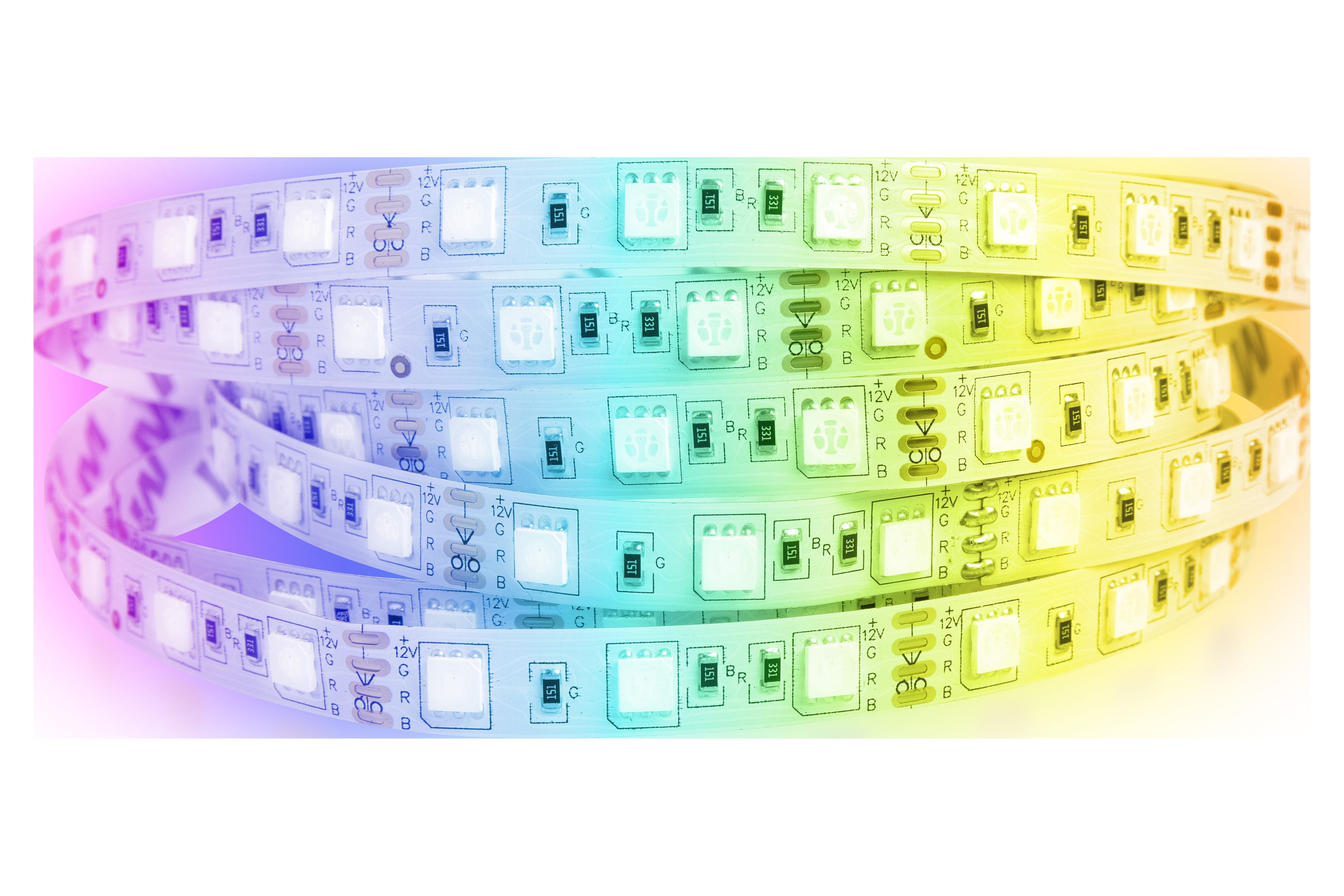Ledeez Connect-a-Strip Indoor Add-on, 12Ft, 4 Light Modes, 16 Colors for Bedrooms, Game Rooms, and More