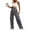 Gray, variant on cFmduc Women's High Waisted Cargo Pants Travel Y2K Streetwear Baggy Stretchy Pants with 6 Pockets Drawstring Ankle Cuffs