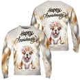 thumbnail image 3 of Happy Anniversary Bulldog Celebrates Wedding Love Family Party All Over Print 3D Sweatshirt Unisex Merch Dog Lover Gifts Idea - 01015, 3 of 6
