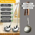 thumbnail image 6 of Soup Ladle 304 Stainless Steel 12.2Inch Metal Ladle, Extra Large Soup Spoon with Long Handle for Serving, Cooking, Stirring, Serving Soups, Silver, 6 of 14