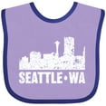thumbnail image 3 of Inktastic Seattle Skyline Grunge Boys or Girls Baby Bib, 3 of 4