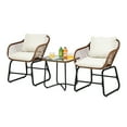 thumbnail image 3 of Patiojoy 3 Pieces Outdoor Furniture Set Patio Bistro Set, White, 3 of 5