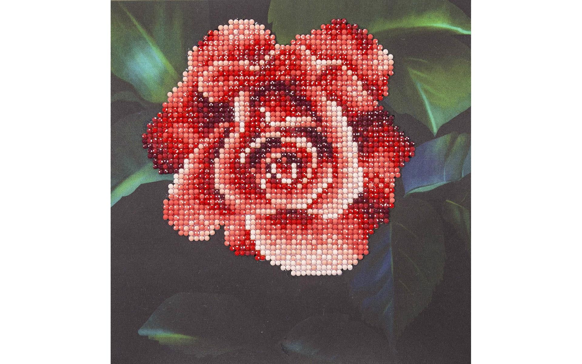 Diamond Art Kit 8"x 8" Beginner Red Rose