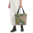 thumbnail image 5 of Salouo Cactus 4 for Shoppers Tote for Women Foldable Handbags with Big Capacity Casual One-Shoulder Shopping Bag Hobo Bags Fit for Office/Shopping/Park, 5 of 6