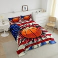 thumbnail image 4 of Erosebridal Basketball Comforter Sets Twin Size Teens, American Flag Comforter Sets Twin Size, Reversible 2 Pieces, 4 of 7