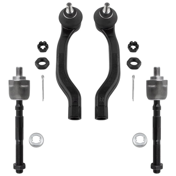 BOXI 4pcs Front Inner Outer Tie Rod Ends Fit for Acura Integra 1994 1995 1996 1997 / for Honda Civic 1992 1993 1994 1995 / for Honda Civic Del Sol 1993 1994 1995 1996 1997 | EV299 ES3331 ES3332