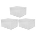 thumbnail image 1 of GOOHOCHY Organizador de cajones de plástico transparente apilable de 3 piezas, organizador de maquillaje para baño y artículos esenciales de uso diario, para uso doméstico y de oficina., 1 of 8