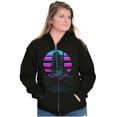 thumbnail image 3 of Vaporwave NASA Space Shuttle Specs Zip Up Hoodie Men's Women's Brisco Brands S, 3 of 6