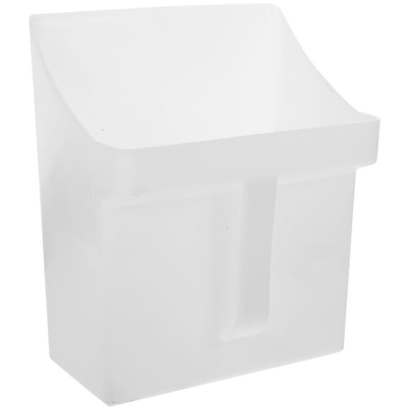 White Plastic Cleaning Tool with Bag Attachment for Storage Use and Garbage Collection