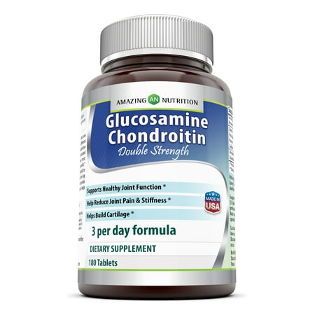 Sundown Glucosamine Chondroitin Double Strength - Amazing Formulas Double Strength Glucosamine Chondroitin 1500 Mg 180 Tablets