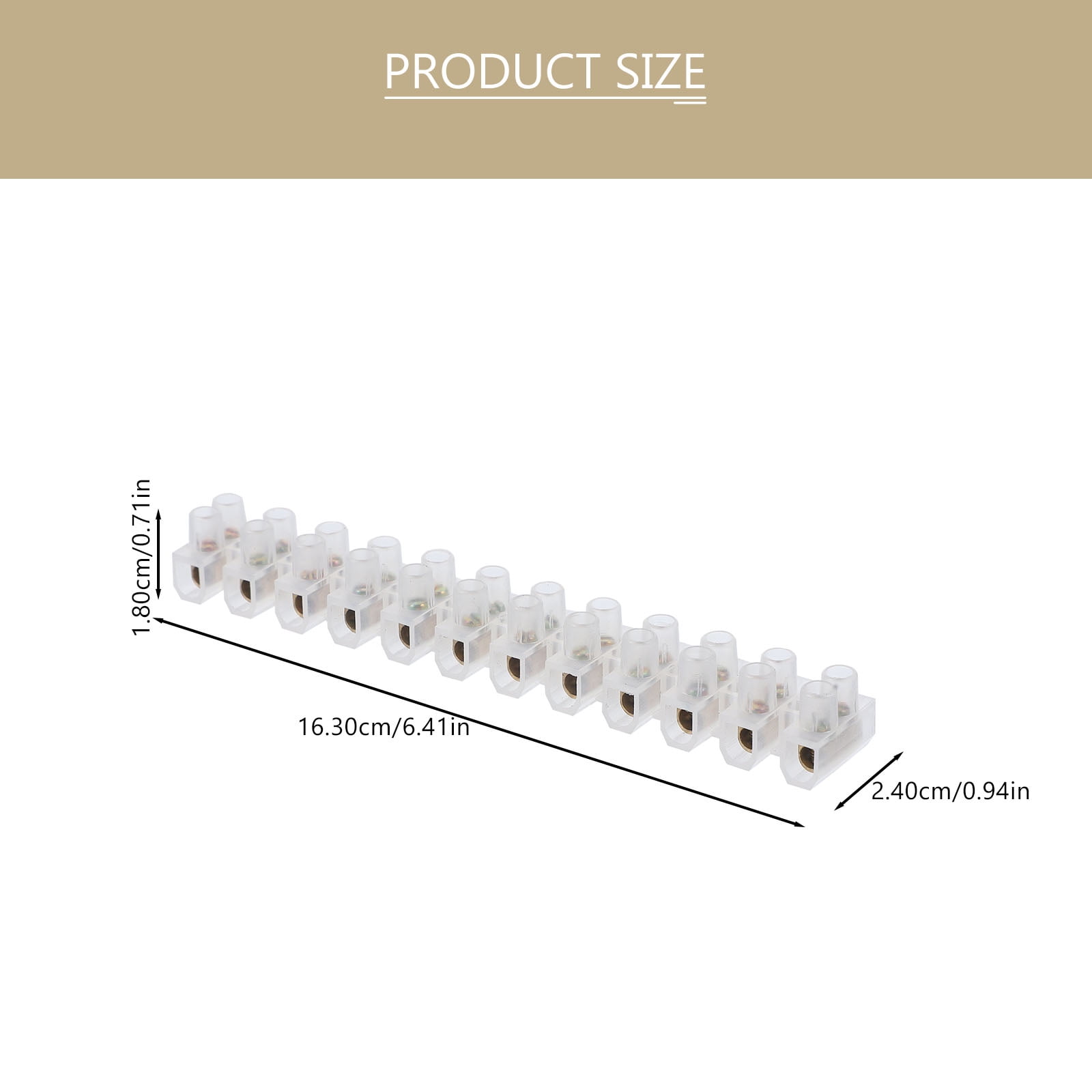 OFFIGAM 10Pcs Terminal Block White Pa Nylon High Conductivity Wire Connector