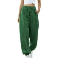 thumbnail image 2 of ClodeEU Womens Baggy Jogger Pants with Pockets Drawstring,Casual Fashions Athletic Sweatpants Green,Womens Plus S, 2 of 7
