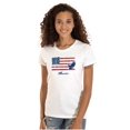 thumbnail image 3 of America Rugged American Flag Eagle Womens Slim Fit Graphic Tee Brisco Brands S, 3 of 6