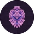 thumbnail image 1 of Ahgly Company Tapis Rond Lavable en Machine Intérieur Transitionnel Violet Profond, 3 Pieds Rond, 1 of 7