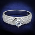 thumbnail image 1 of Alamode TS428-9 Women Rhodium 925 Sterling Silver Ring with AAA Grade CZ in Clear - Size 9, 1 of 1