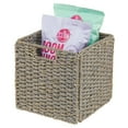 thumbnail image 5 of mDesign Seagrass Woven Kitchen Basket Organizer, Handles, 4 Pack, Gray Wash, 5 of 7