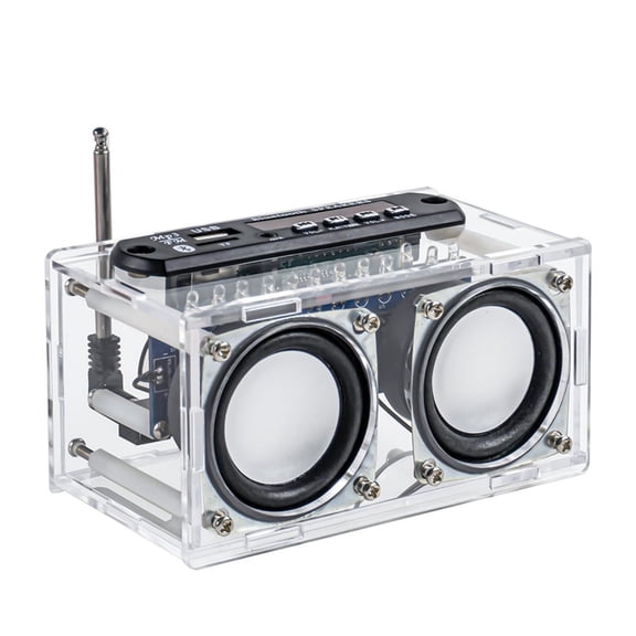 Radio Dual Channel Bluetooth Speaker Amplifier Production Kit FM Spectrum Lamp Electronic DIY Welding Circuit