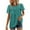 Mint Green, variant on Blouses for Women Dressy Solid Color Peplum Babydoll Tops Ruffle Layered Short Sleeve Shirts Casual Loose Fit Flowy Pullover Top Purple M