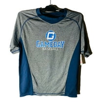 YOUTH Gameday Baseball Short Sleeve T-Shirt SMALL GRAY/BLUE