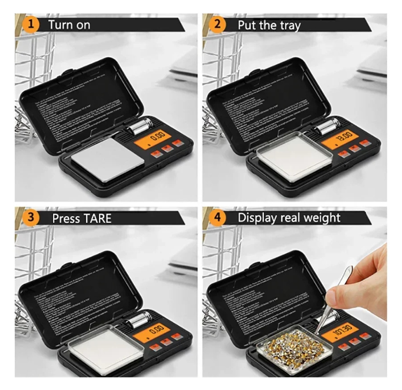 Pocket Scale Precision Digital Electronic Gold Jewelry Carat Diamond Balance Mini Scales Weighing
