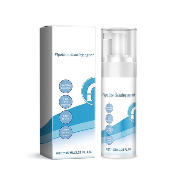 Foaming Drain Cleaner Spray Unclog Pipes & Eliminate Odors Dissolve Blockages in Sinks & Showers Easy No Dismantle Application, 100ml