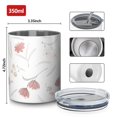 thumbnail image 4 of Floral 12oz Stainless Steel Coffee Mug – Double-Wall Insulated Cup with Spill-Resistant Lid, 360° Full-Print Design, Keeps Drinks Hot & Cold for Home, Office, Travel,Thanksgiving,Christmas, Spring, 4 of 5