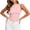Pink, variant on Women's Boat Neck Sleeveless Tank Top, Bodyform Ruched Side Casual Summer Blouse, Slim Fit Crew Neck Cami, S-3XL