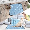 thumbnail image 7 of Qxltty Light Blue Background with White Floral Pattern Cat litter Pads Pet Set of 2 Diaper Mats Center Anti-leakage Layer Absorbent Soft and Comfortable, 7 of 7