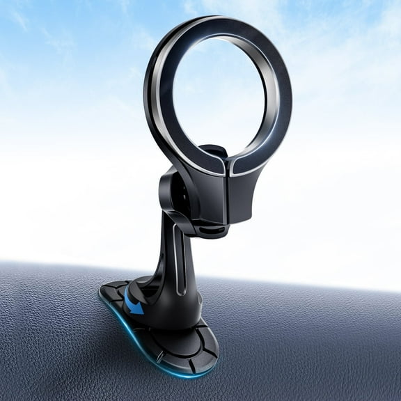 pop-tech for MagSafe Adhesive Car Mount, Strong Magnets Car Phone Holder Mount for Dashboard, 360° Rotation Magnetic Cell Phone Dash Holder Curved Fit for iPhone 16 Pro Max 15 14 13 12 Series