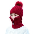thumbnail image 2 of Thick Hat Dust-proof Zipper Women Winter Riding Hats for Festival, 2 of 7
