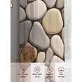 thumbnail image 6 of Abstract Art Cobblestones Sheer Curtains for Living Room Bedroom, Light-filtering Sheer Curtain, Stone Textures Modern Simple Style Rod Pocket Voile Window Treatment Drapes, 52’’Wx96’’L, 2 Panels Set, 6 of 7