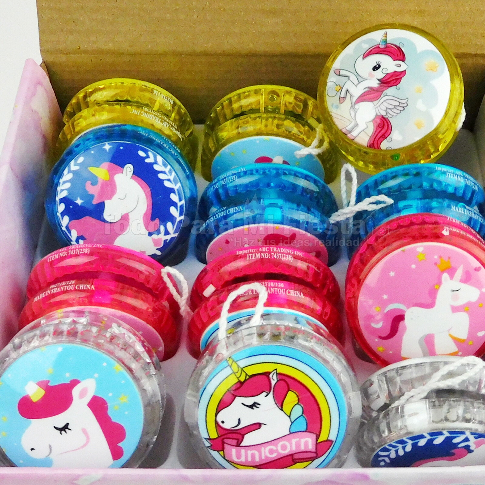 Lot of 12 pc NEW Cute Unicorn Flashing lights Yoyo Free shipping 