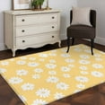 thumbnail image 6 of White Yellow Daisy Area Rug Washable 3x5 Entryway Rug Non-Slip Indoor Low Pile Spring Summer Floral Botanical Floor Carpet Small Rugs for Bedroom Office Living Room Kitchen Entrance Nursery, 6 of 8
