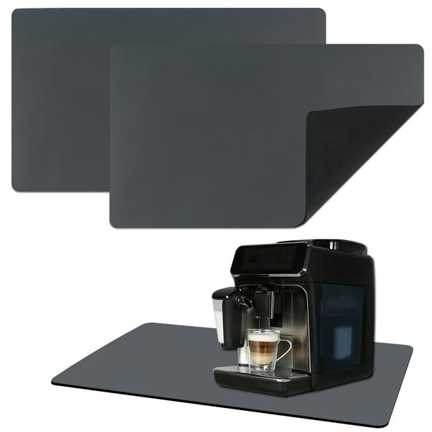 Armscye 19*12 inch Coffee Mat Hide Stain Rubber Backed,Absorbent Dish