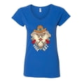 thumbnail image 2 of Wild Bobby Home Is Where You Hang Your Hat Country Eagle Pop Culture Women Standard V-Neck Tee, Royal, Medium, 2 of 6