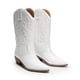 thumbnail image 5 of Botas de Vaquera para Mujer DREAM PAIRS Blancas de PU Bordadas Talla 7, 5 of 7